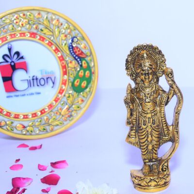 Metal Hindu God Sri Ramchandraji Idol Sculpture Statue/Murti for Home Décor