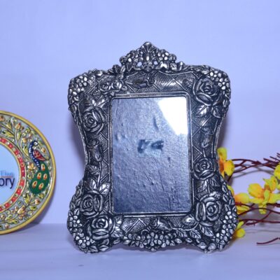 Silver Photo Frame Oxidized Finish  a Showpiece, Decor Gift