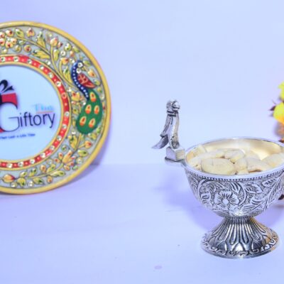 Decorative German Silver Parrot Bowl for Gifting and Premium Decor
