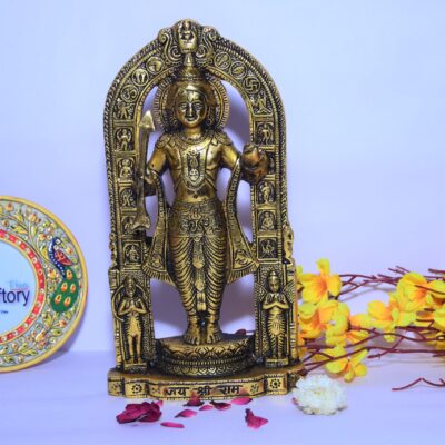Golden Ayodhya Ram Lalla Idol |Shri Ram Statue for Mandir, Ideal for Spiritual and Decorative