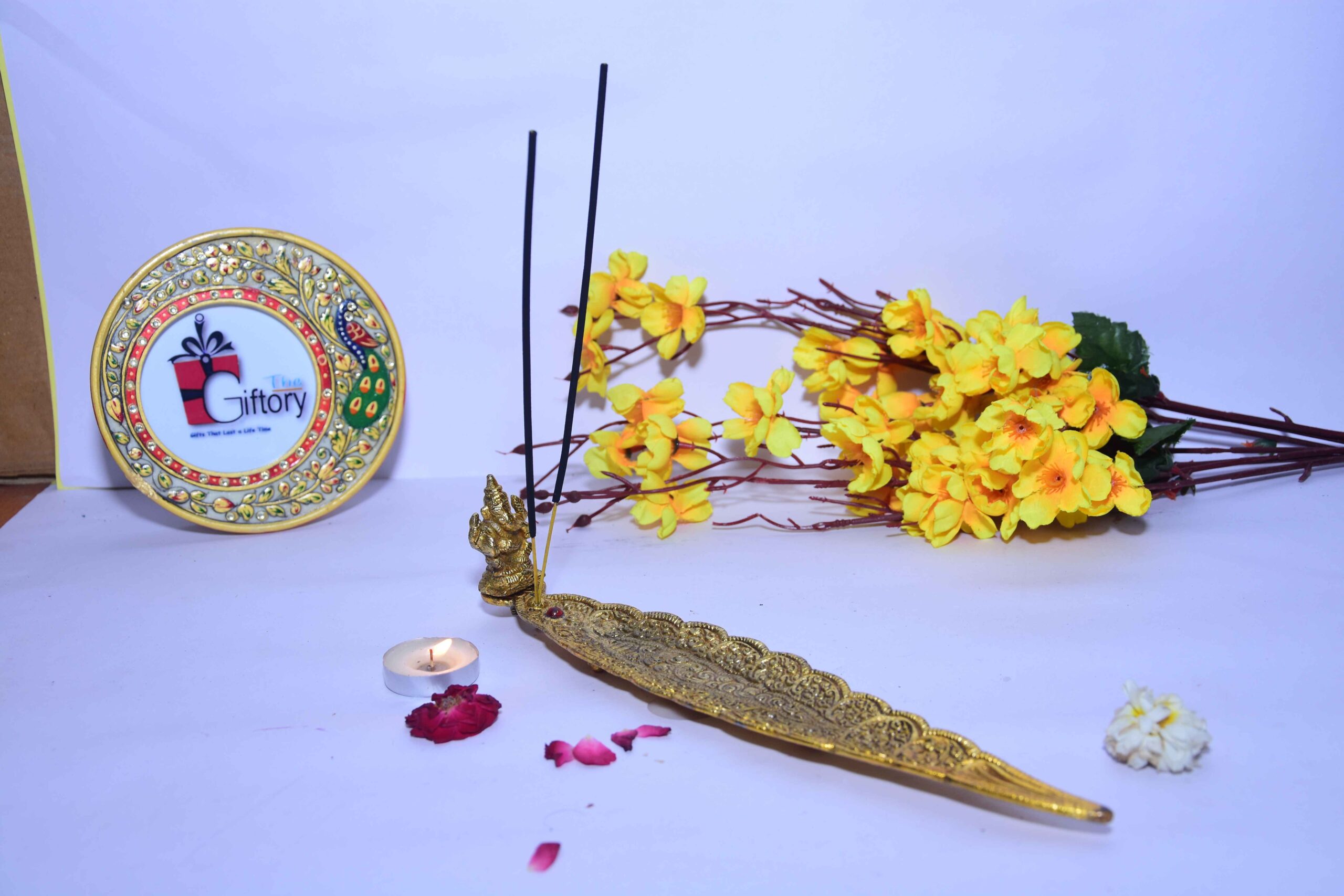 Metal Ganesh ji Inscense Holder