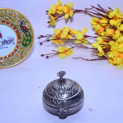 Antique Metal silver jewelry box