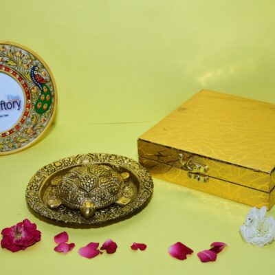 Metal Feng Shui Tortoise On Plate