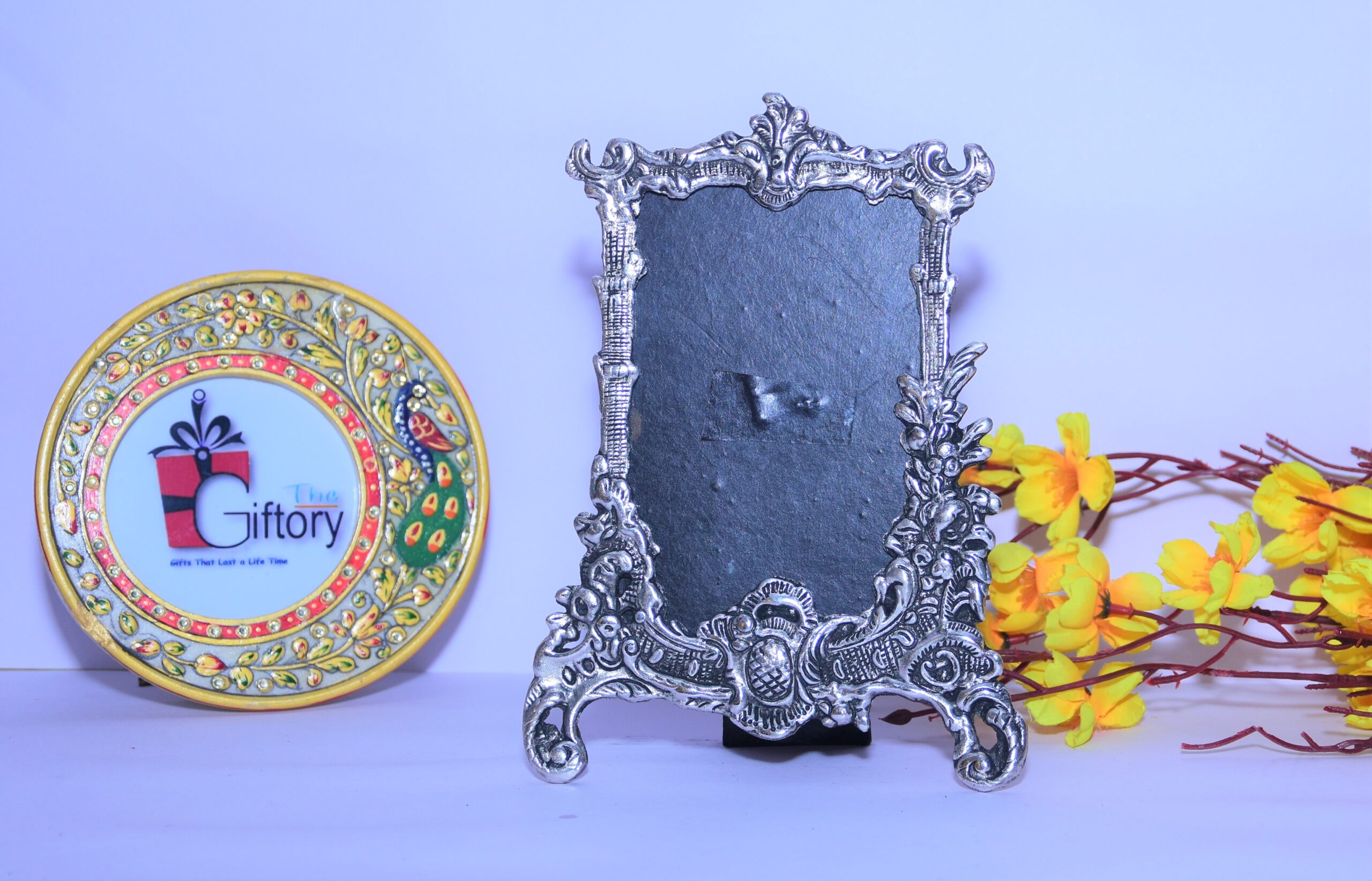 Silver Photo Frame Oxidized Finish a Showpiece, Decor Gift